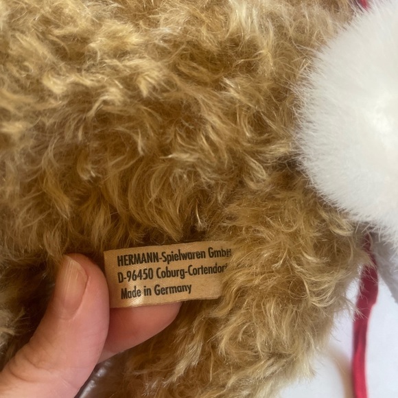 RARE!! Hermann spielwaren bear  Mohair Jointed Limited Edition Christmas 1981 - Picture 7 of 13